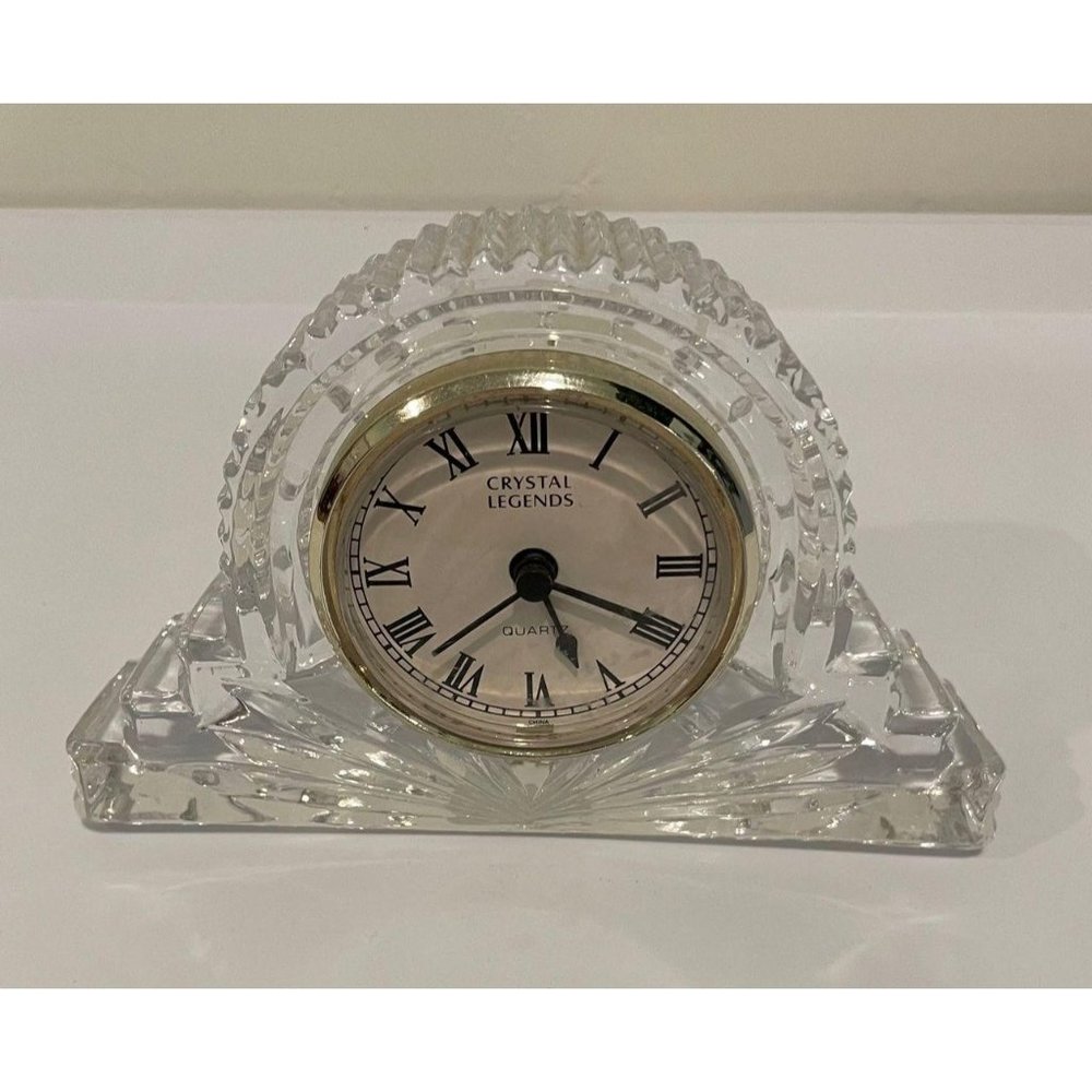 Vintage Crystal Legends by Godinger Mantle Clock